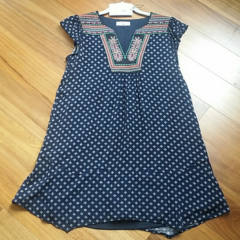 THML Flutter Sleeve Printed Dress